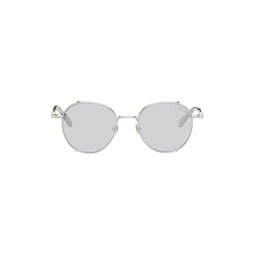 Silver   White Owlet Sunglasses 241111M134015