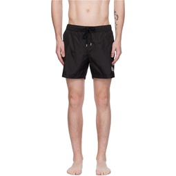 Black Patch Swim Shorts 241111M208000