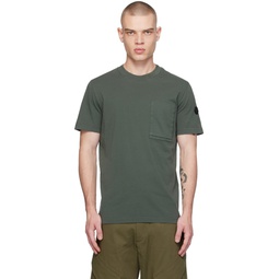 Green Patch Pocket T Shirt 241111M213044