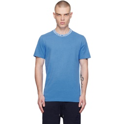 Blue Jacquard T Shirt 241111M213058