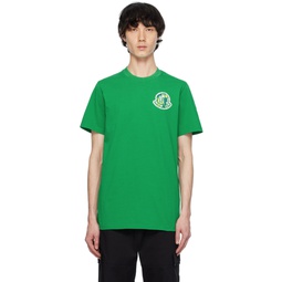 Green Printed T Shirt 241111M213064