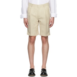 Beige Tulley Shorts 241115M193006