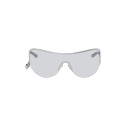 Silver Metal Frame Sunglasses 241129F005001