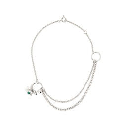 Silver Multi Chain Charm Necklace 241129F023000
