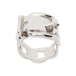 Silver Buckle Ring 241129F024002