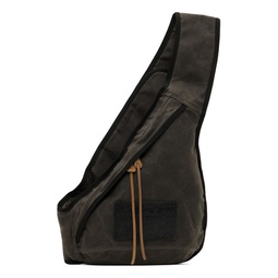 Gray Sling Backpack 241129F042003