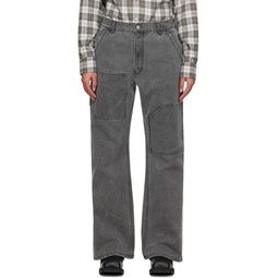 Gray Patch Jeans 241129F069037