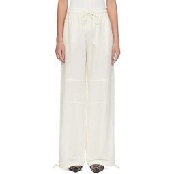 Off White Drawstring Trousers 241129F087027