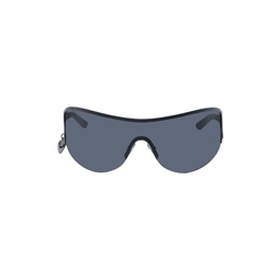Black Metal Frame Sunglasses 241129M134001