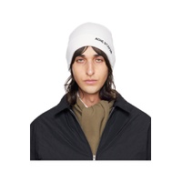 Off White Embroidered Beanie 241129M138019