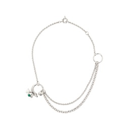 Silver Multi Chain Charm Necklace 241129M145007