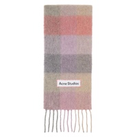 Pink Check Scarf 241129M150011