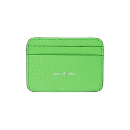 Green Leather Card Holder 241129M164016