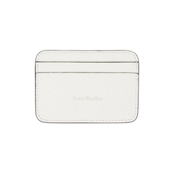 White Leather Card Holder 241129M164017