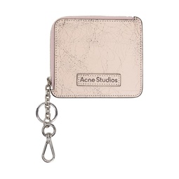 Pink Zip Leather Wallet 241129M164020