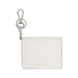 White Folded Leather Wallet 241129M164028