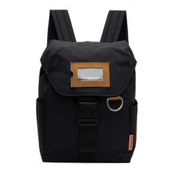 Black Ripstop Nylon Backpack 241129M166001