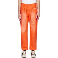 Orange Relaxed Fit Jeans 241129M186024