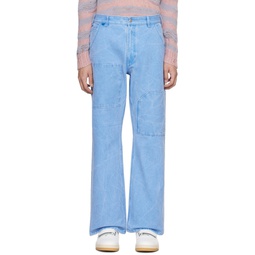 Blue Patch Trousers 241129M191003