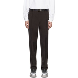 Brown Tailored Trousers 241129M191017