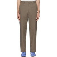 Taupe Creased Trousers 241129M191024