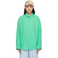 Green Button Up Shirt 241129M192029