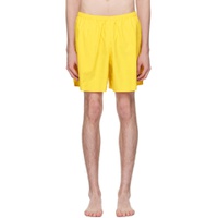 Yellow Reflective Tape Swim Shorts 241129M208001