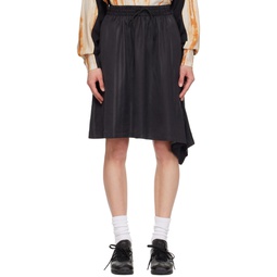 Black Striped Midi Skirt 241138F093000