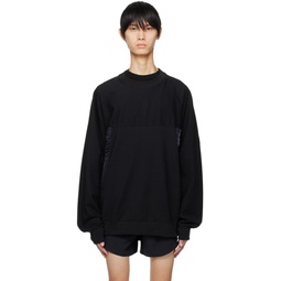 Black Paneled Sweatshirt 241138M204002