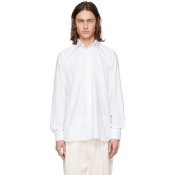 White Spread Collar Shirt 241142M192043