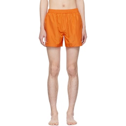 Orange Drawstring Swim Shorts 241142M208005