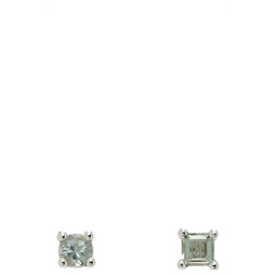 SSENSE Exclusive Silver Prasiolite Mixed Prince Set Earrings 241153M144000