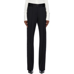 Black Seamed Bootcut Trousers 241154F087002