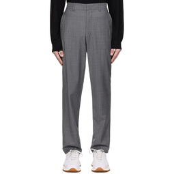 Gray Striped Trousers 241154M191000