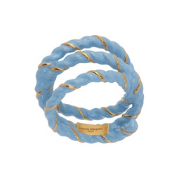 Gold   Blue Twisted Wire Ring 241168F011000