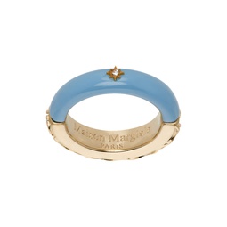 Gold   Blue Enamel Ring 241168F024008