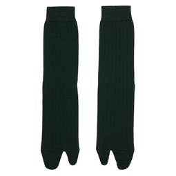 Green Bootleg Socks 241168F076001