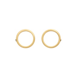 Gold Stud Earrings 241168M144001