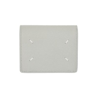 Gray Four Stitches Wallet 241168M161006