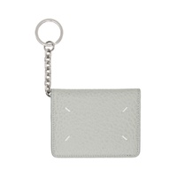 Gray Four Stitches Keyring Card Holder 241168M163057