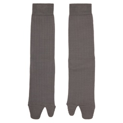 Gray Tabi Socks 241168M220016
