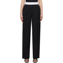 Black Pleated Trousers 241187F087004