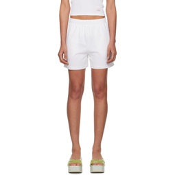 White Relaxed Fit Shorts 241187F088010