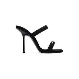 Black Julie Padded Nylon Heeled Sandals 241187F125001