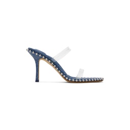 Blue Nova 85 Strappy PVC Heeled Sandals 241187F125009