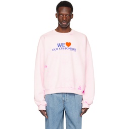 Pink Love Our Customers Sweatshirt 241187M204004