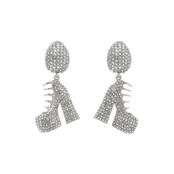 Silver Kiki Crystal Boots Earrings 241190F022006