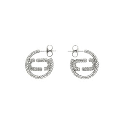 Silver J Marc Small Crystal Hoop Earrings 241190F022012