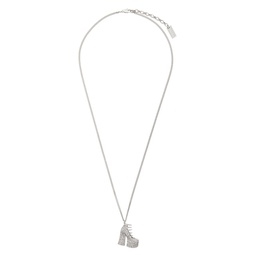 Silver The Kiki Ankle Boot Necklace 241190F023004