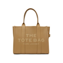 Tan The Leather Large Tote 241190F049052